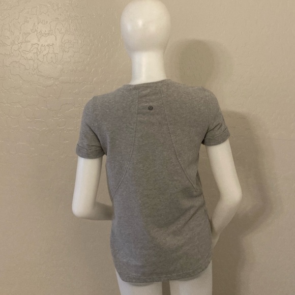 Lululemon All Time Tee Heathered Gray Size 4 - Picture 10 of 13